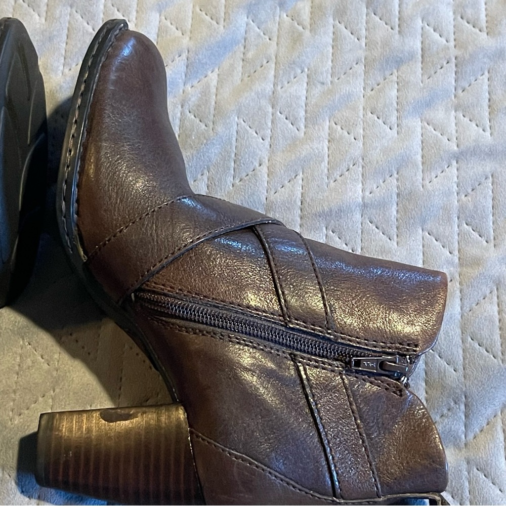 Born side zipper ankle boots womens 7.5 EUC brown - Picture 8 of 13